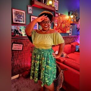 Park Candy Jungle River Midi Skirt - Size 3XL